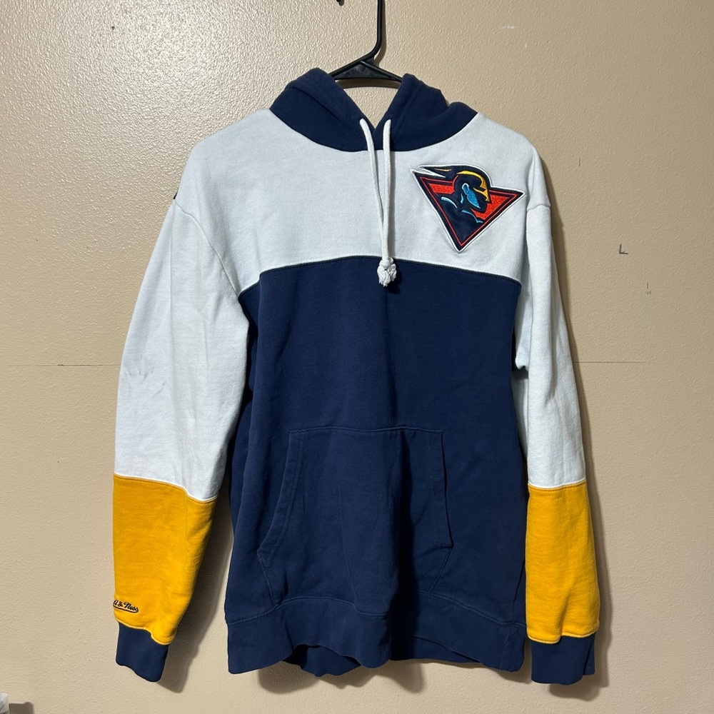 Golden State Warriors Mitchell And Ness Hardwood Classics Pullover Hoodie Navy